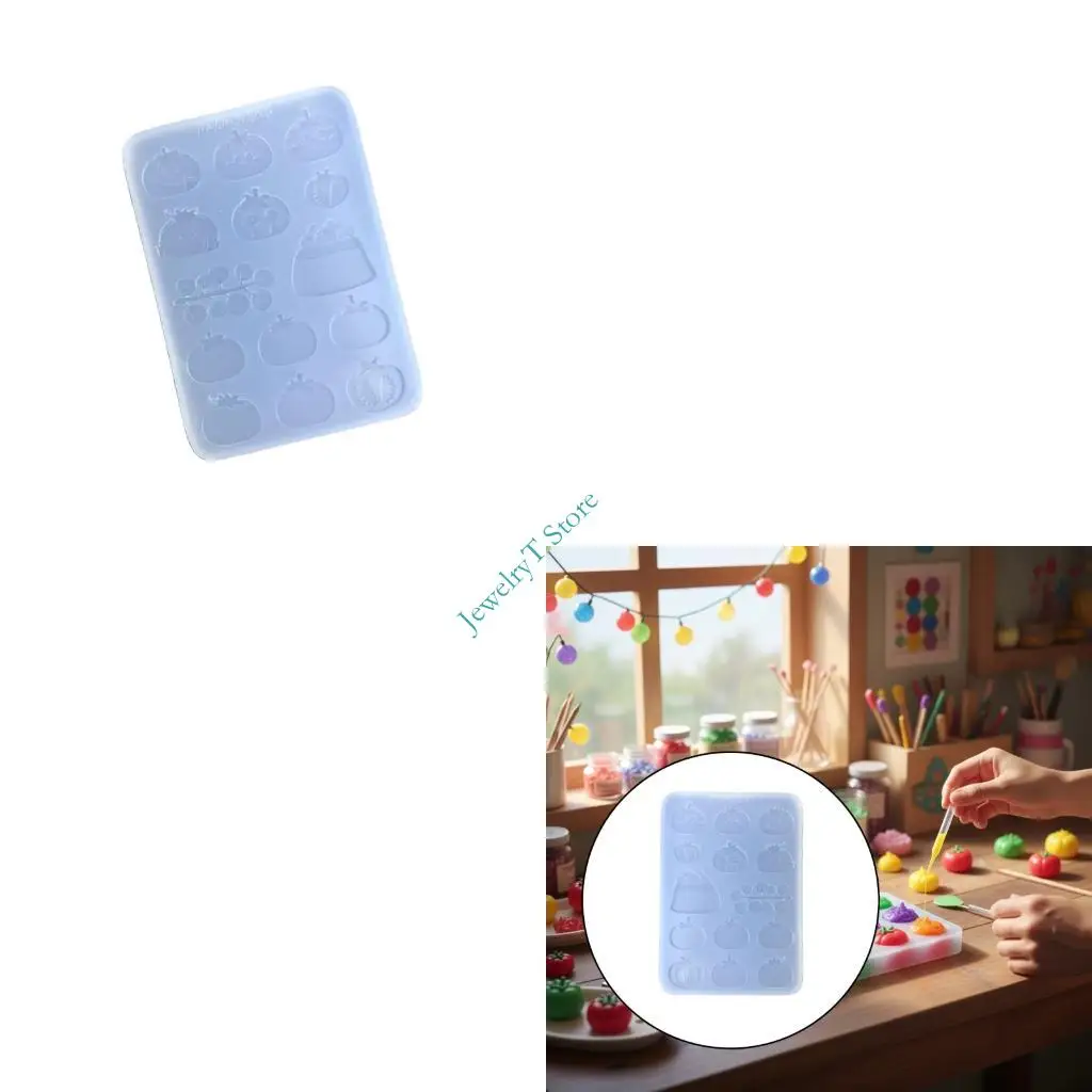 

LX9D многоразовая силиконовая форма для томатов для ювелирных изделий ручной работы, мыло, свеча, полимерное ремесло, гибкая