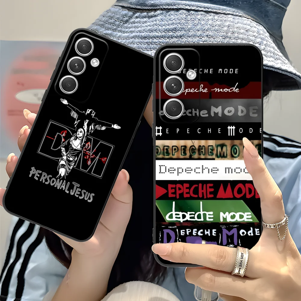 โทรศัพท์มือถือD-DepecheสําหรับSamsung Galaxy S24 S23 S22 S21 S20 S10 S9 Plus FE Ultra Liteปกสีดําสมาร์ทโฟน