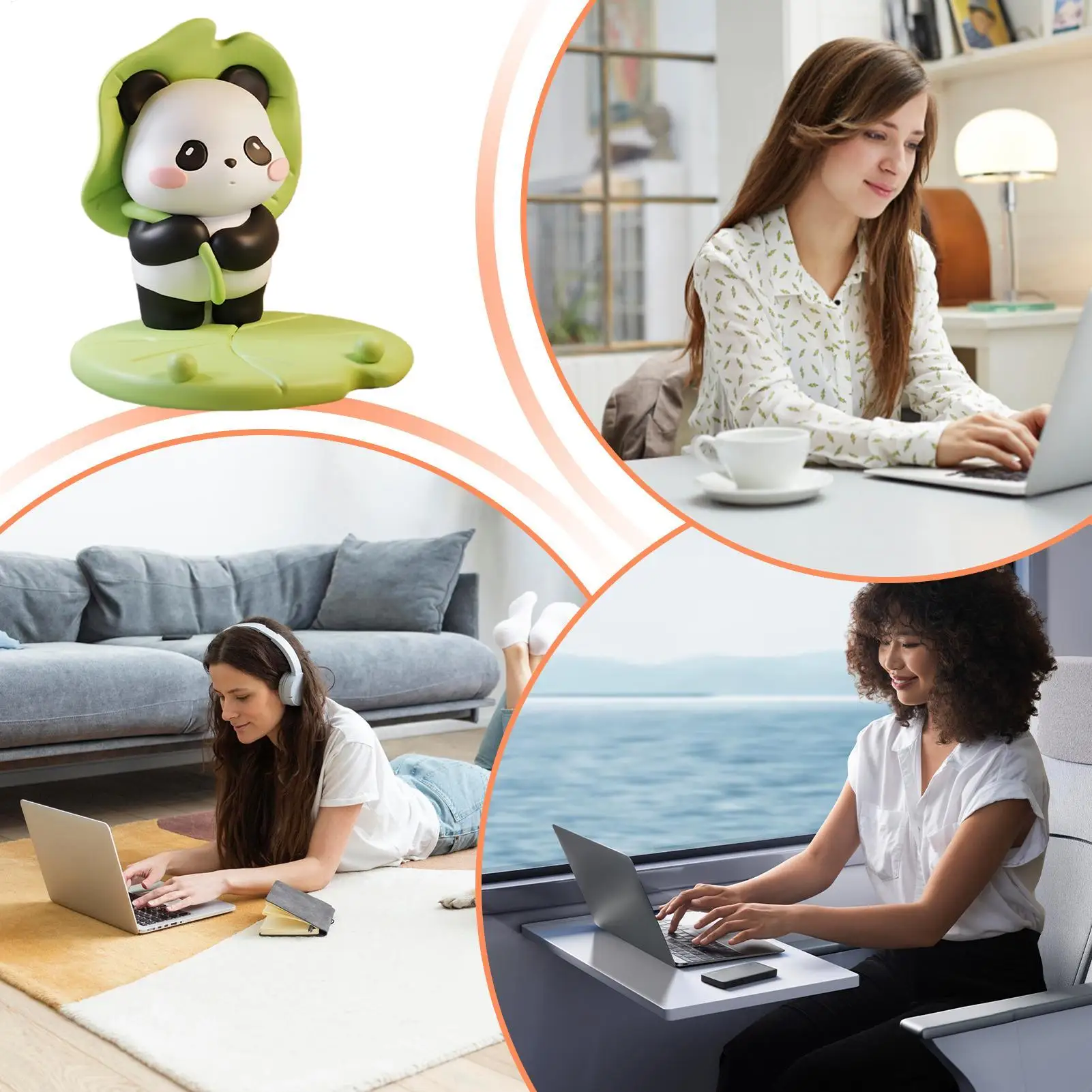 

Держатель для телефона для стола, Нескользящая устойчивая основа с изображением панды, держатель для телефона с мультяшными животными, настольная подставка для планшета, дома, спальни, жизни