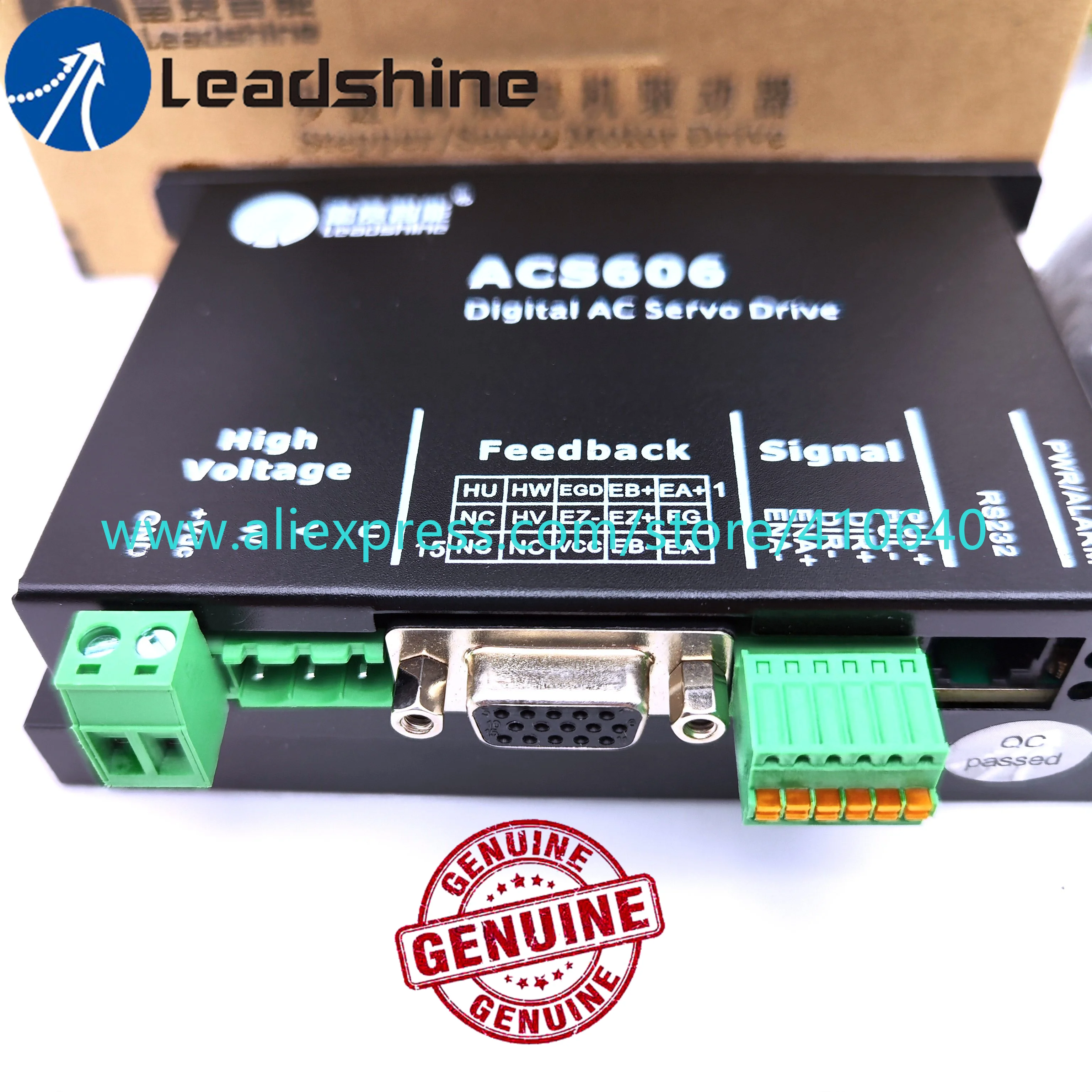 Imagem -02 - Servo Motor dc sem Escova Leadshine Blm57130 Genuíno e Servo Drive Acs606 com Cabo de Extensão do Codificador e Cabo de Ajuste Rs232