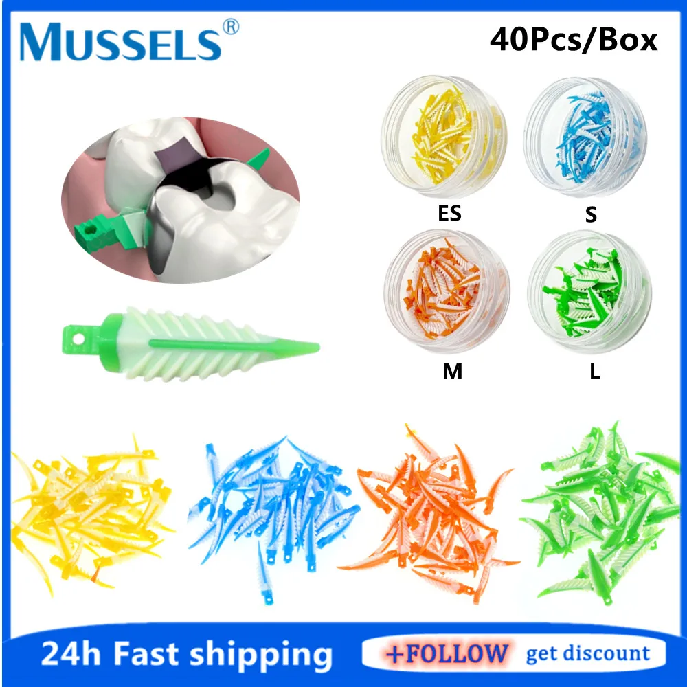 

40pcs Dental Composite Interdental Wedges Sealing Silicone Adaptive for Tooth Gap Restoration Matrix Autoclaved Dentist Material