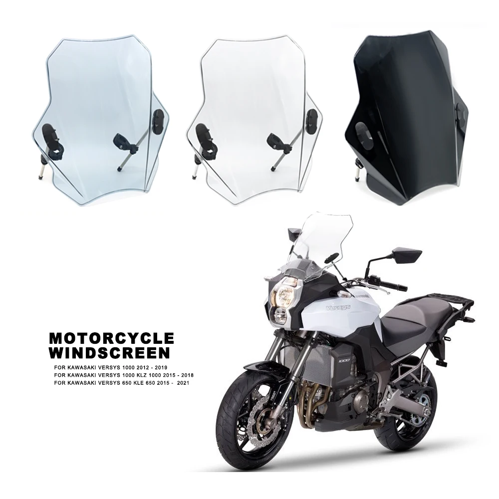 

Windshield Baffle Wind Deflectors Windscreen Protector For Kawasaki Versys1000 KLZ1000 LT 2012-2019 Versys 650 KLE 650 2015-2021