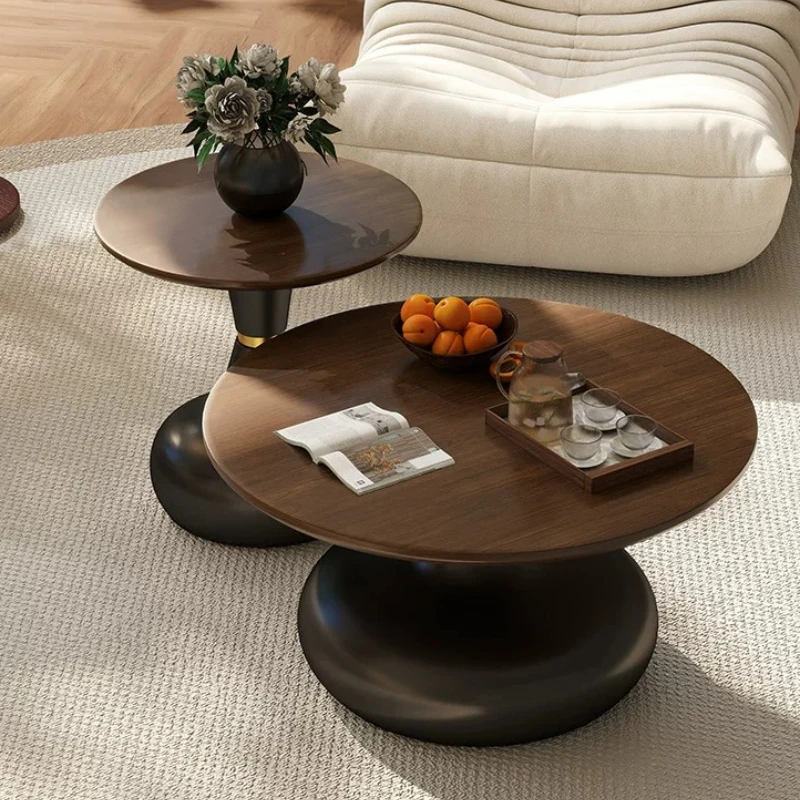 Round Commercial Elegant Coffee Table Nordic Luxury Nordic With Storage Coffee Table Funky Center Table Basse Space Furniture
