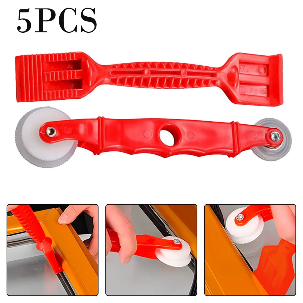 

5PCS Mesh Wheel Glazing Shovel Adjustment Installation Aids Screen Rolling Tool Glazing Shovel Door Installation Accessories