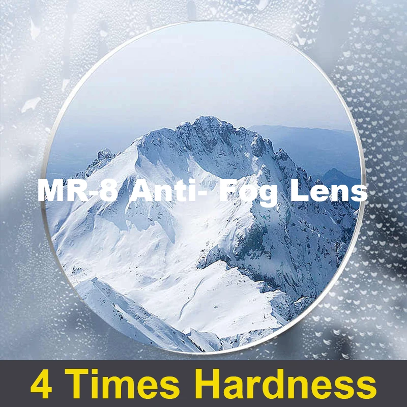 MR-8 Super Tough Anti-Fog Lens with Prescription 1.56/1.61/1.67 Optical Lens  Myopia Hyperopia Lenses Medical Antifogging Lens