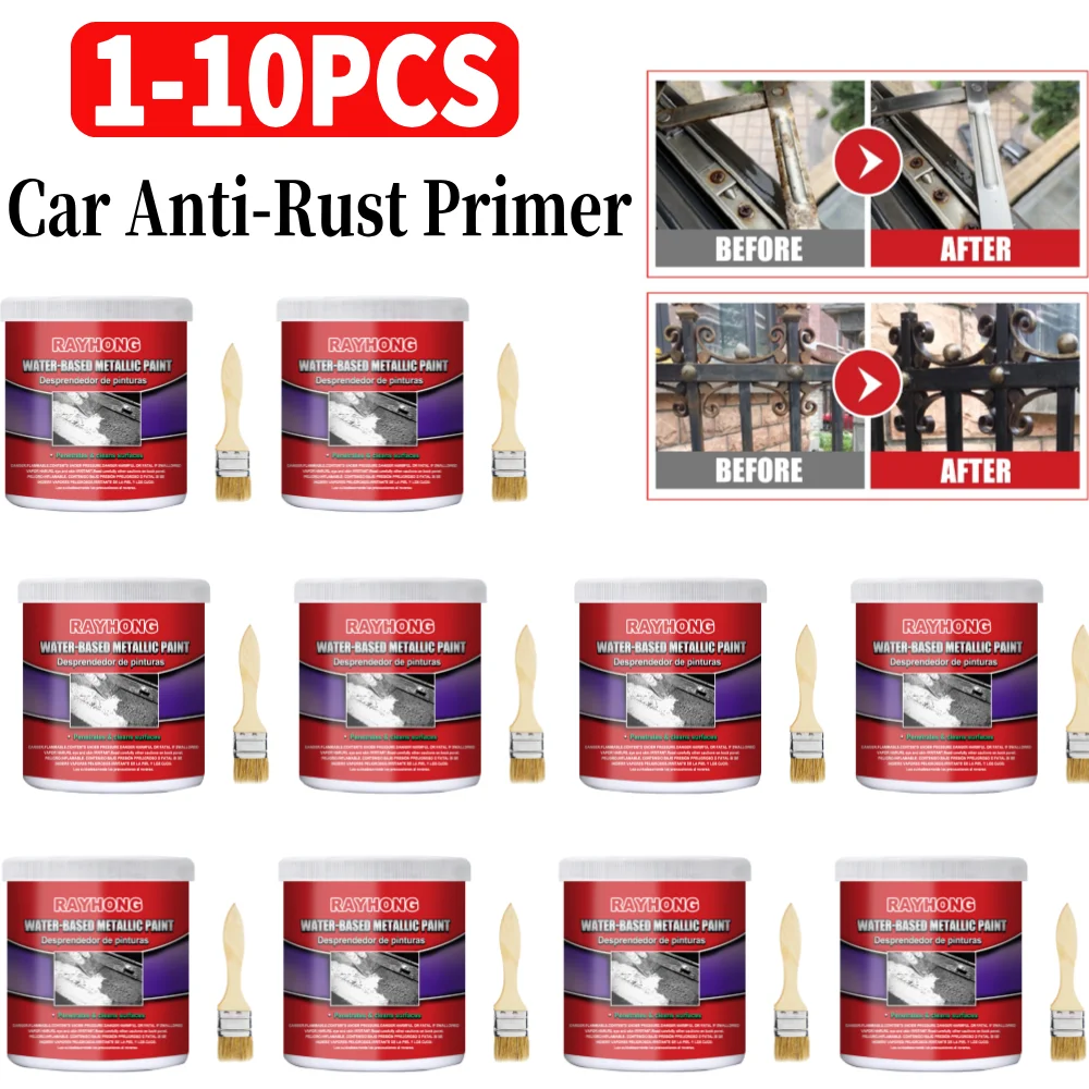 1-10PCS 100ml Car Anti-Rust Chassis Rust Converter Rust Remover Deruster Water-Based Primer Iron Metal Surface Clean Repair