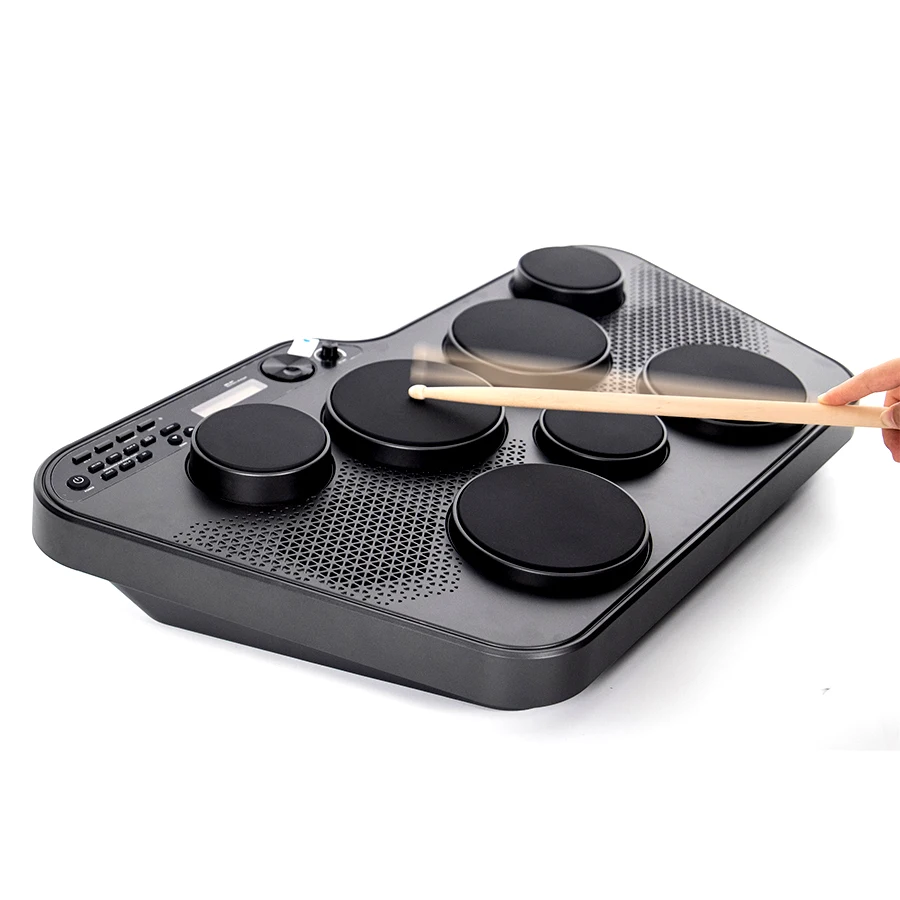 

Table Percussion Pad Digital Electric Drum Kit Multi Pad Portable Compact Tabletop Electronic Drum Set