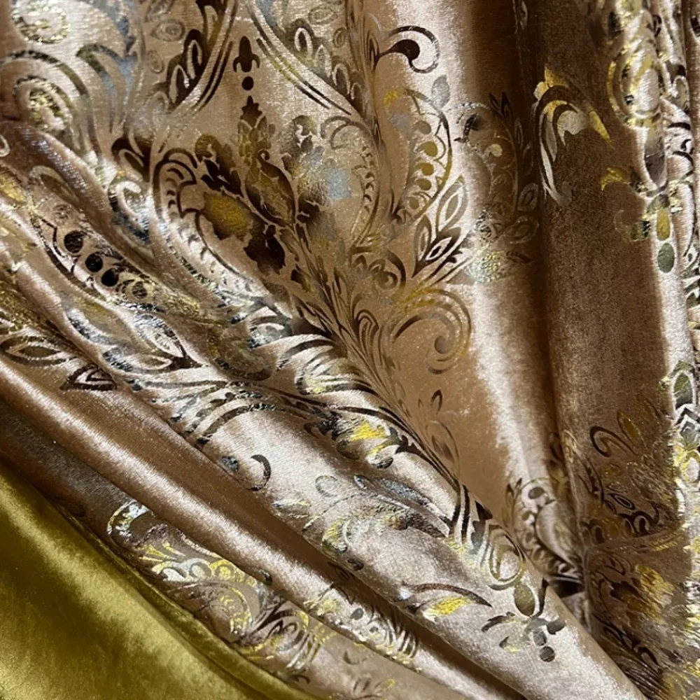 High Quality Custom American French Velvet Sheer Balcony Drapes for Contemporary Curtains for Living Room Bedroom