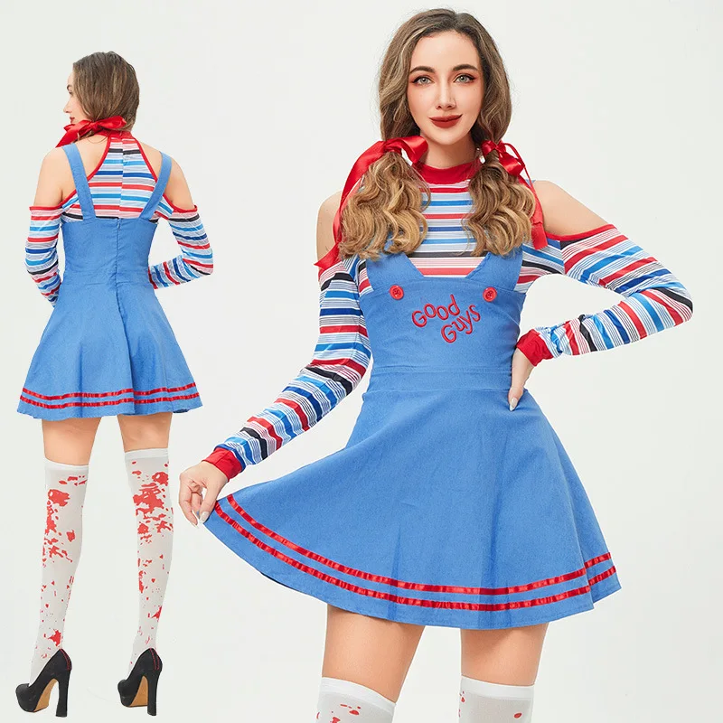 زي فتاة قبيحة صغيرة للهالوين زي الهالوين للبالغين زي المهرج المضحك للنساء زي المسرح العرقي الصيني التقليدي