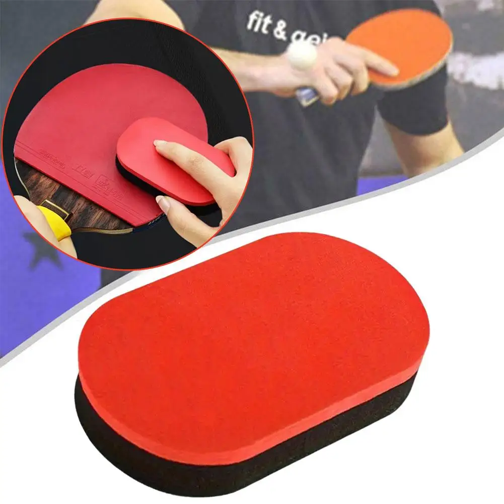 Table Tennis Racket Cleaner Dust Remover Pong Paddle Rubber Sponge Eraser Wipes Tool Kit for Paddles Red Blue W2V2