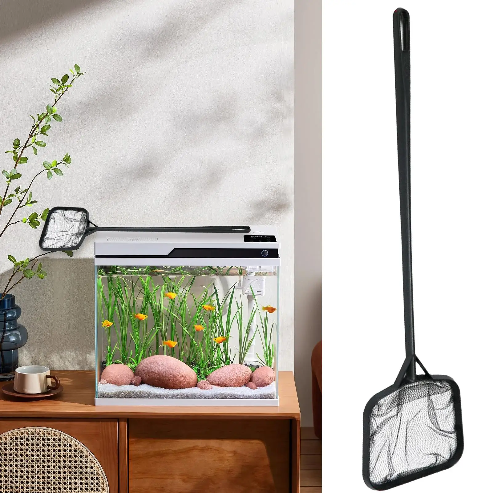 Pool Nets for Cleaning Fish Tank Salvage Net Aquarium Cleaning Tool Portable Debris Removal Accessories for Fish Tank Tubs