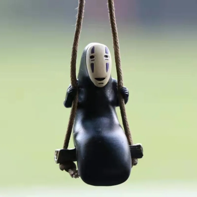 

Hayao Miyazaki Spirited Away Swinging Faceless Male Ghost Pendant Car Decoration Rearview Mirror Car Pendant