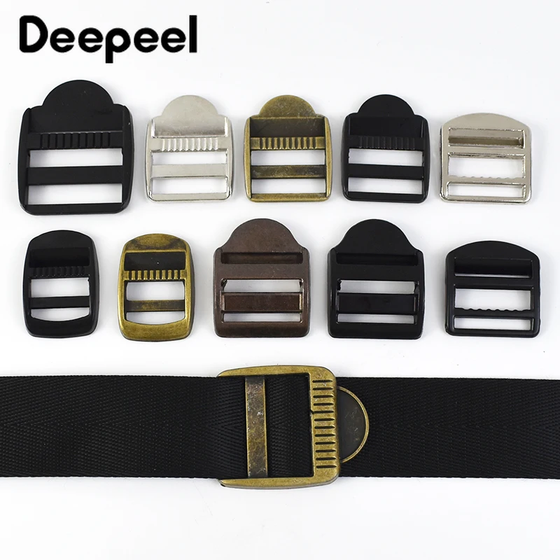 4 قطعة 20/25/32 مللي متر حزام معدني مشبك ثلاثي الإنزلاق المنزلق المشبك لحقيبة الظهر حزام ضبط أبازيم حزام الملابس الخياطة اكسسوارات