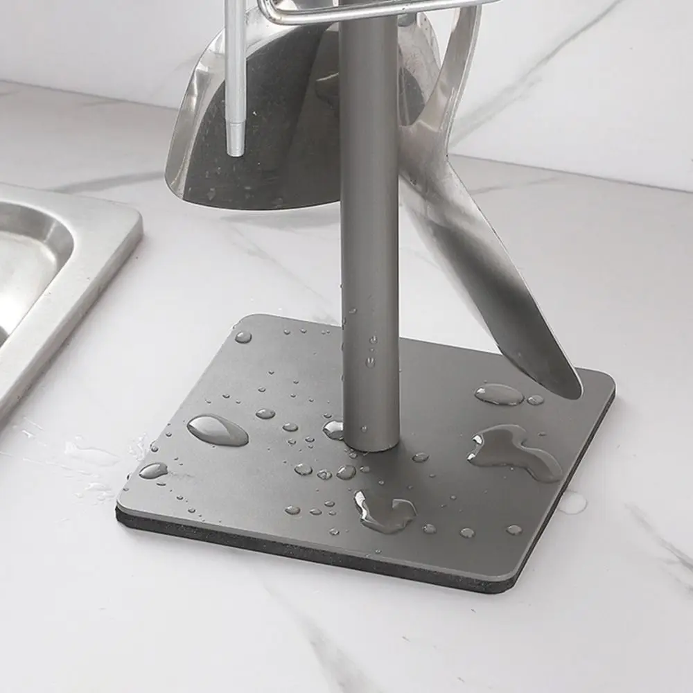 8 Hooks Rotating Spatula Rack Stable Base Movable Pot Shovel Rack Anti Slip Space Saving Cooking Utensils Holder for Kitchen
