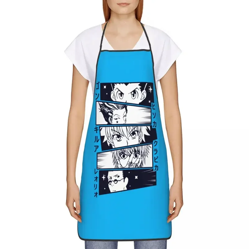 Custom Bib Hunter X Hunter Apron Men Women Unisex Adult Chef  Cooking Kurapika Gon Killua Leorio Hisoka Tablier Cuisine Baking