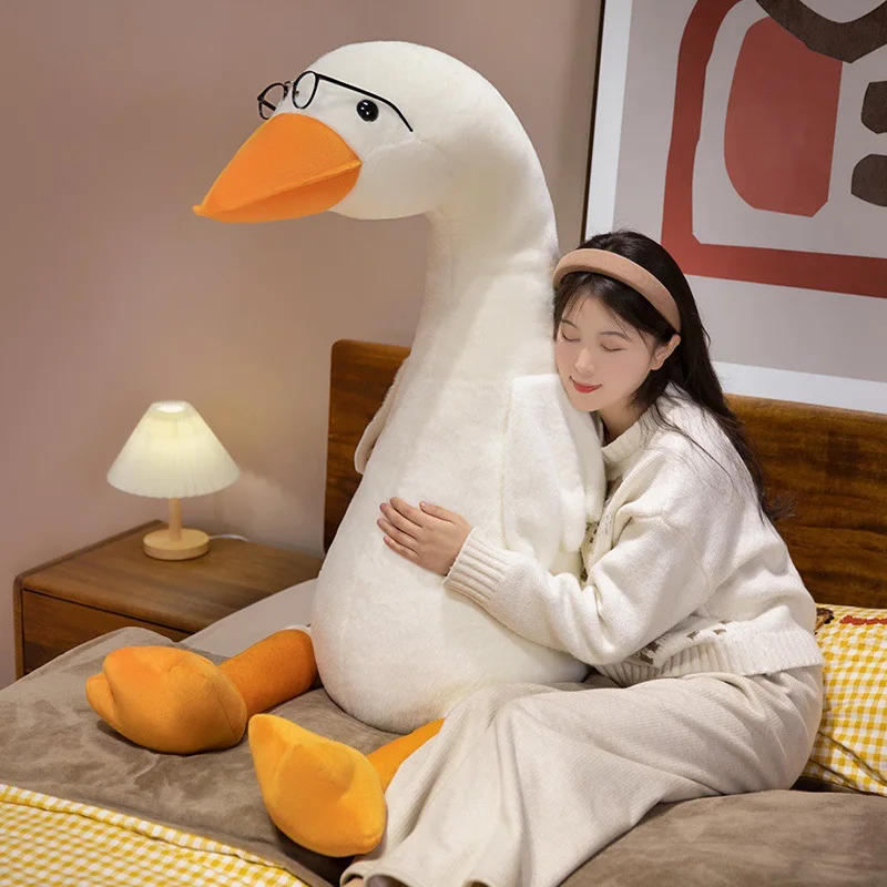 Lovely Soft Big White Goose Pillow Plush Toy Big Goose Doll Children Sleep with Comfort Doll Kawaii Toy Gifts
