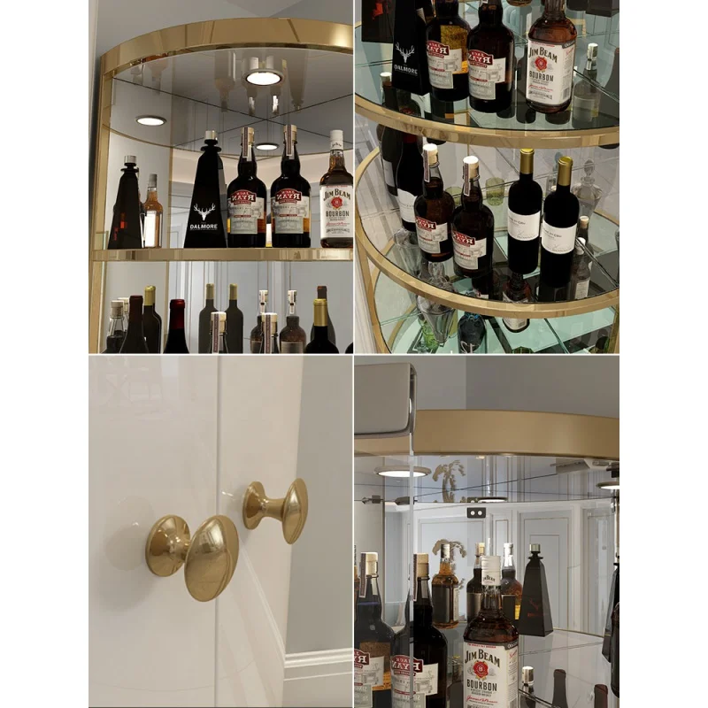 Imagem -06 - Luxo Bar Wine Storage Cabinet Modern Glass Furniture Custom