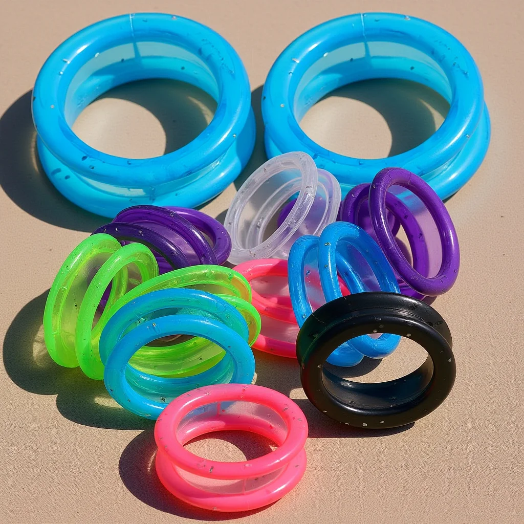 

12PCS Scissor Silicone Finger Ring for Hairdress Grooming Shears Colored Protective Ring Handheld Tool for Cats Dogs Stylish