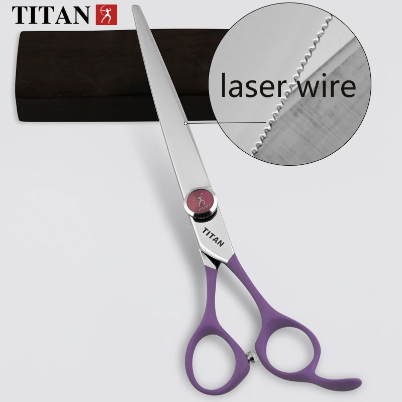 TITAN professional barber scissors laser wire blade scissors hairdressing cutting thinning 7inch/7.5inch