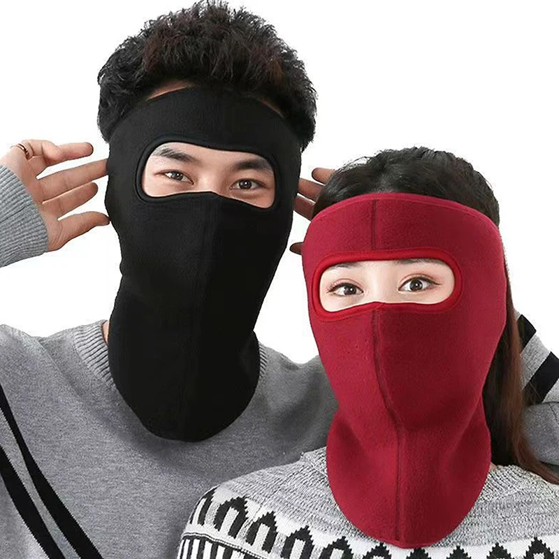 Winter Face Mask With Goggles Windproof Antifog Cycling Cap Outdoor Motorcycling Breathable Mask Fleece Face Shield Caps