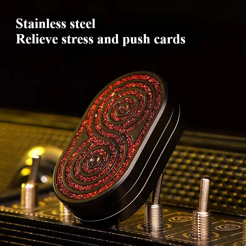 EDC プッシュスライド式金属製ストレス解消玩具、多動性障害の補助ツール、大人のストレス解消玩具