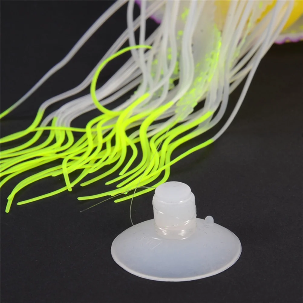 

Glowing Jellyfish Silicone Aquarium Decoration Lifelike Artificial Fish Tank Landscape Adornment Festival Gift Safe for Fish