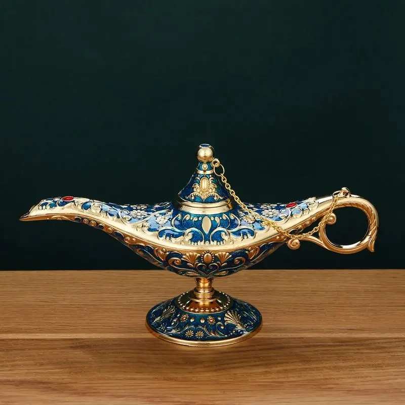 Aladdin Magic Lamp Metal Decor Wish Gift Xinjiang Ethnic Craft Souvenir