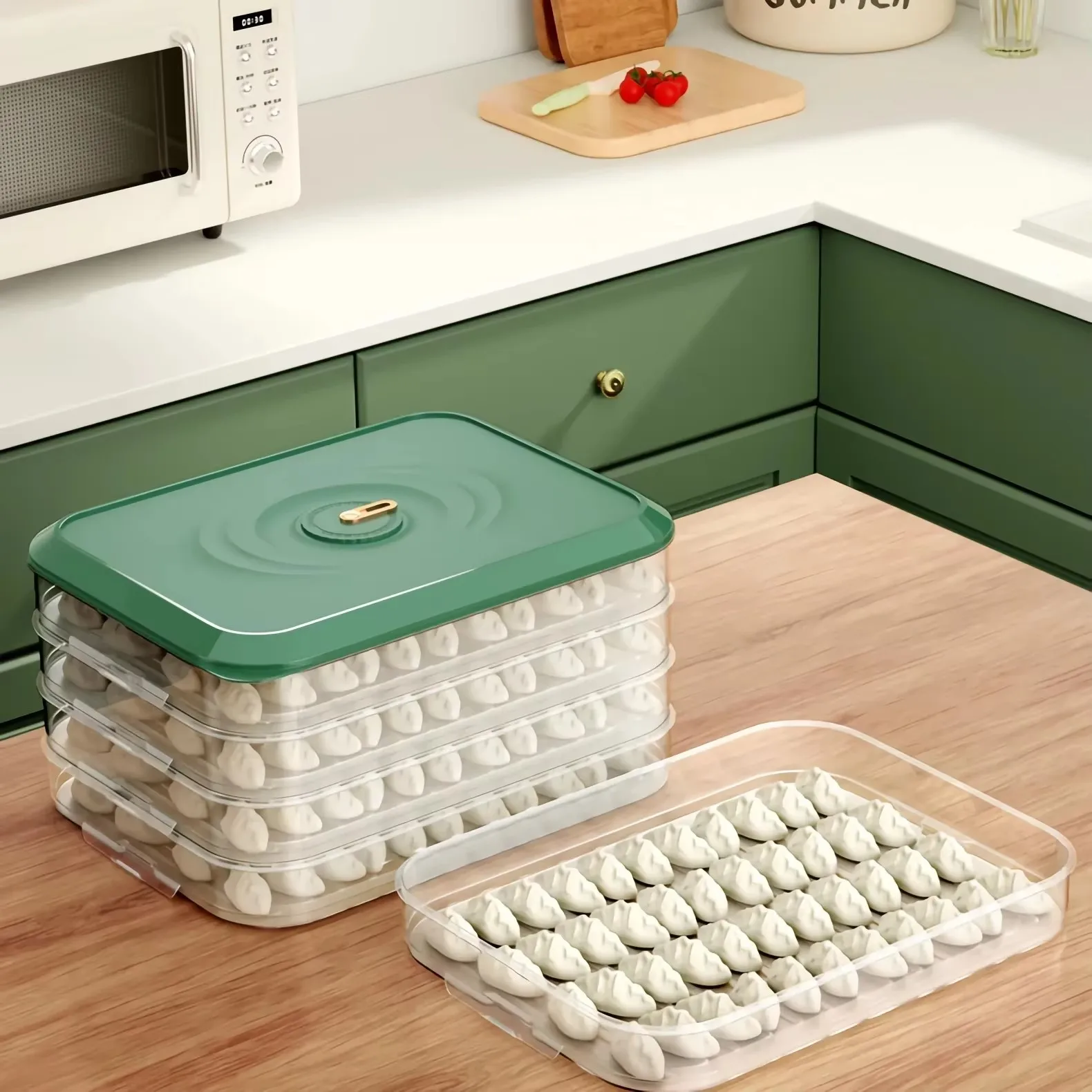 

Multi-Layer Refrigeration Storage Box For Dumplings Household-Grade Sealed Preservation Quick Freezing Refrigerator Storage Box