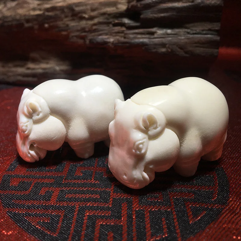 Natural antlers hand-carved hippopotamus handle pieces desk knick-knacks