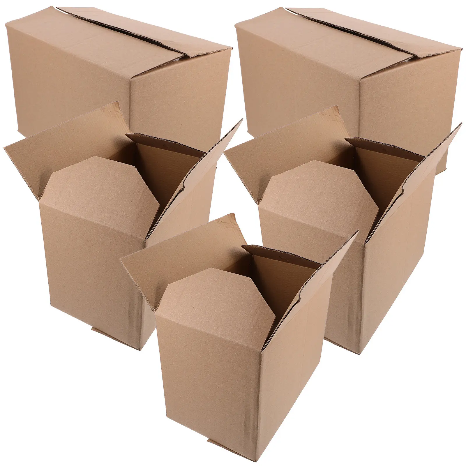 5Pcs Eco Friendly Recyclable Corrugated Shipping Boxes Strong Cushioning Packing Cartons for Clothes Stools Boxes Storage
