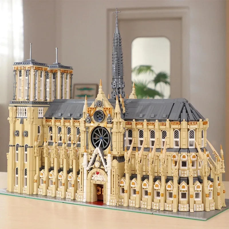 Notre Dame Cathedral Architectural Model Kit Puzzle Assembly Building Blocks DIY Creative Desktop Decoration Festival Gift