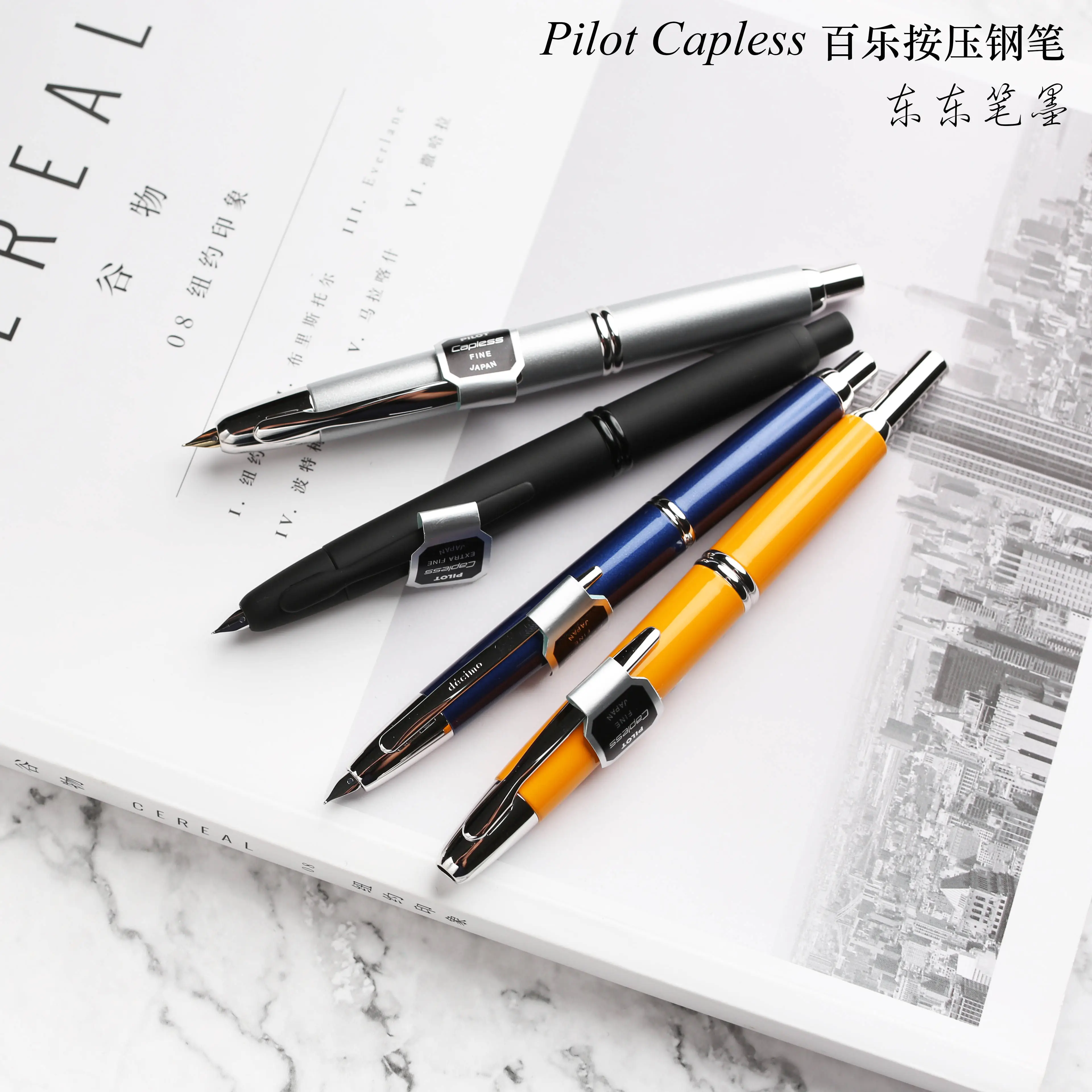 New Smooth Japan PILOT Pen Capless Fountain Pens 18K Gold Nib Ink Set Pens Stationery FC-15SR Pen for Writing Office Accessories