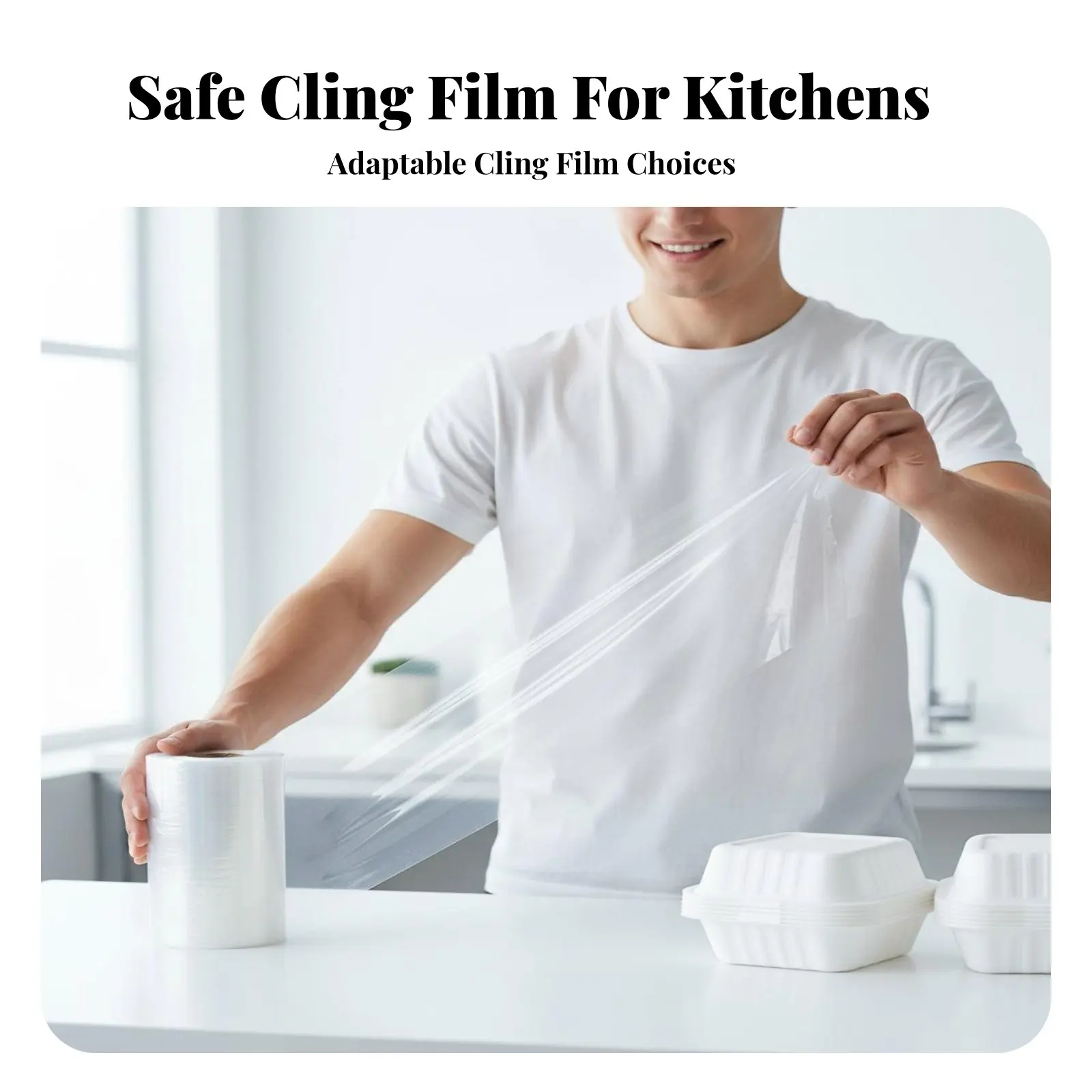 Auto Stretch Film High Elasticity Food Grade Plastic Wrap Food Cling Film Preserves Crisp Ness Stretch Wrap Roll view 3