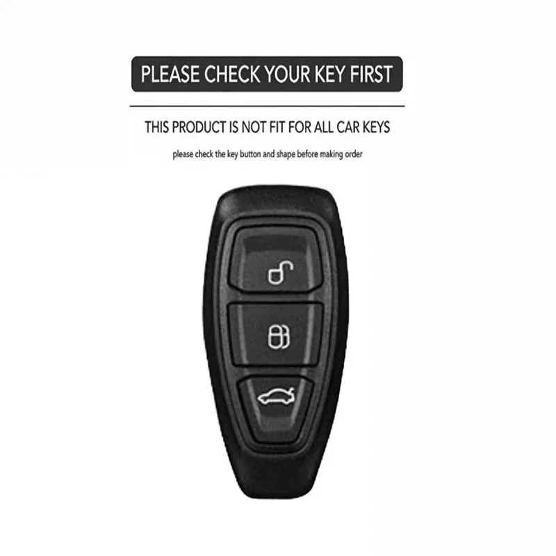 Car Key Cover for Ford ST Line Fiesta Focus Mondeo Ecosport Kuga Puma Edge Escape Metallic Silicone Car Key Fob Case Accessories