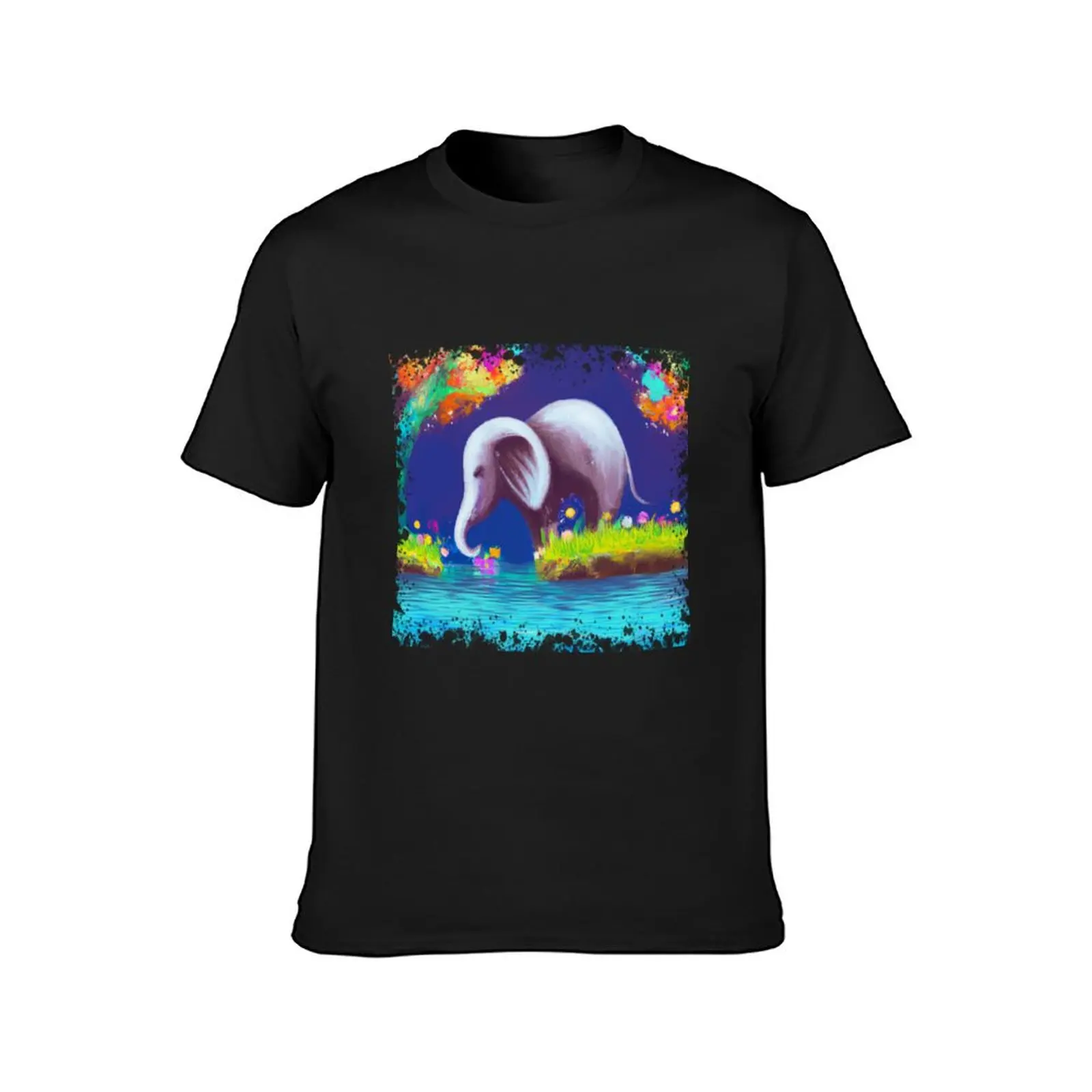 Elephant on Riverbank T-Shirt Aesthetic clothing shirts graphic tees mens t shirts pack