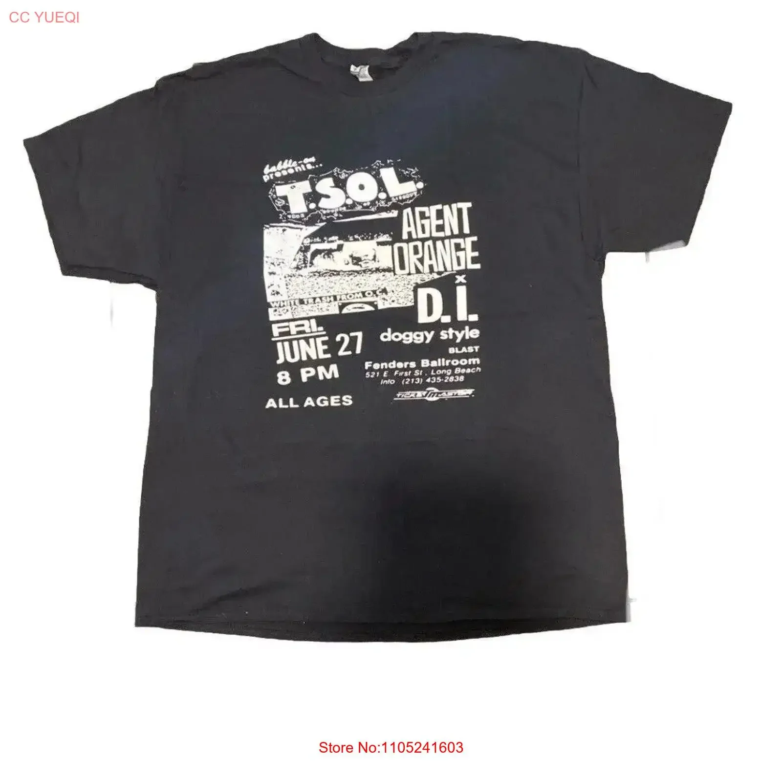 80 HARDCORE TSOL AGENT ORANGE D I DOGGY STYLE T SHIRT 2XL BRAND NEW vintage Washed Soft Breathable Top For Everyday Wear