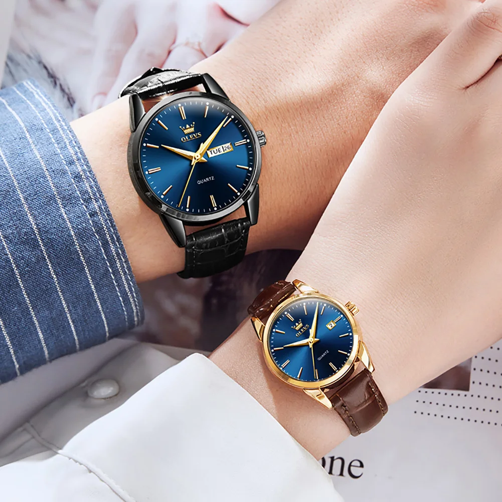 Luxe Merk Koppels Polshorloge Sets Pareja Relogios Masculino Feminino Zijn Hare Geschenken Reloj Hombre Mujer Klok Voor Mannen Vrouwen