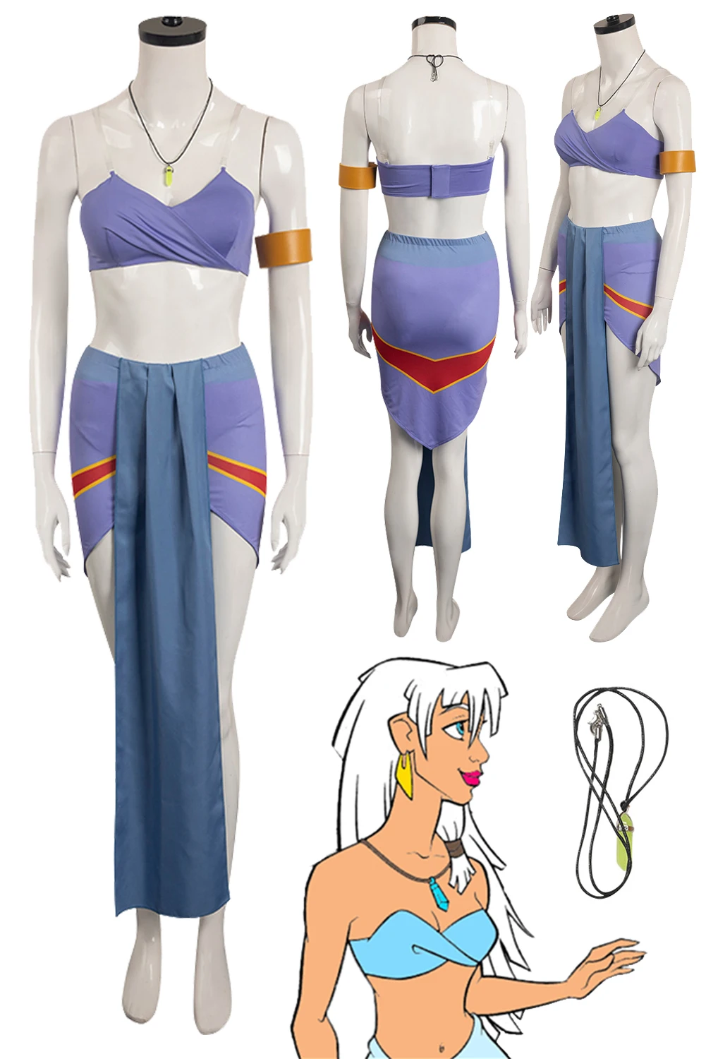 

Princess Kida Cosplay Role Play Sexy Suit 2001 Cartoon Movie Atlantis Costume Adult Women Fantasy Fancy Dress Up Party Cloth