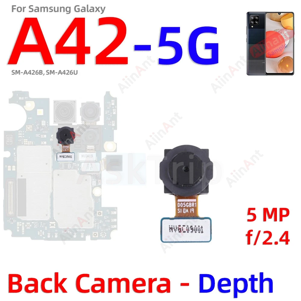 Macro Depth Wide Main Small Front Back Rear Camera Flex Cable For Samsung Galaxy A42 A426 A426B A426U 4G 5G