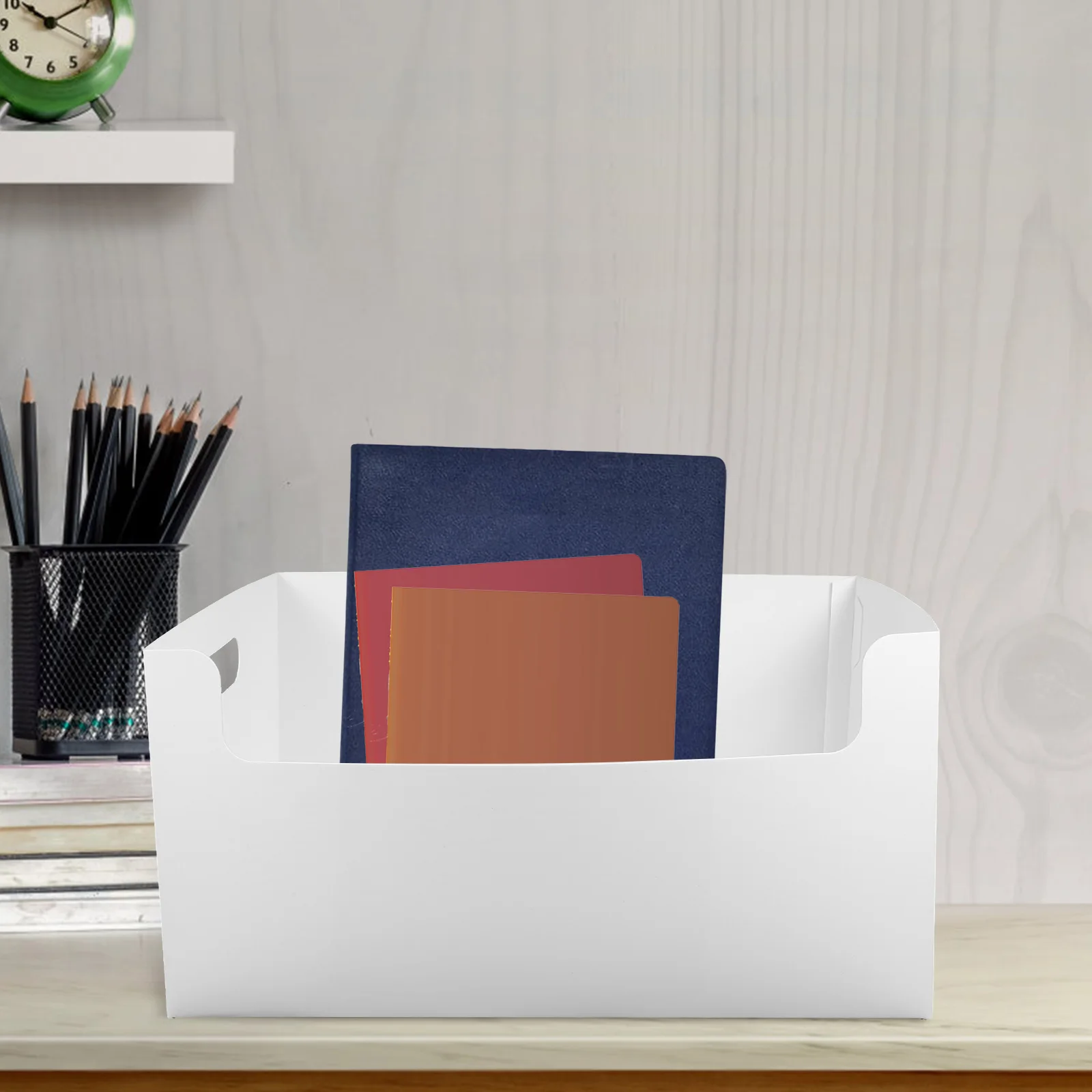 

2 Pcs File Organiser Document Information Shelf Holder Desk Organizer Abs Desktop Folder Magazine Rack
