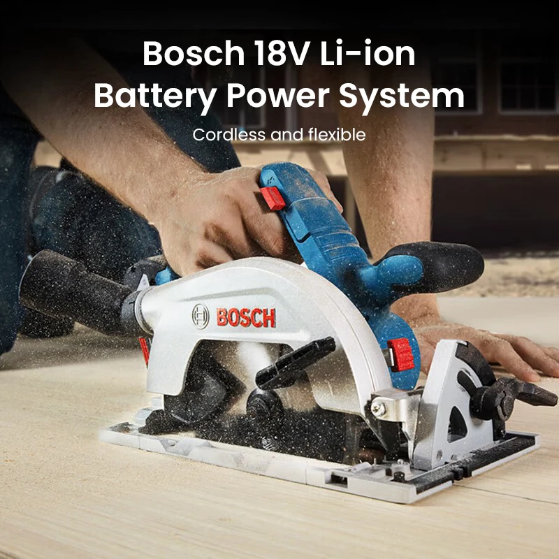 Bosch BS-GKS Cordless Electric Circular Saw 5000rpm Brushless Motor Tilt/Vertical Cuting Machine Portable Metal Wood Cutting Saw