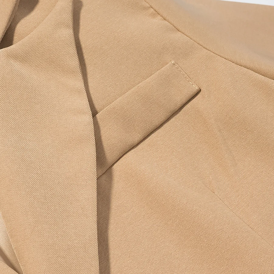 Długi płaszcz damski JNLEAOG, modny, uniwersalny krój, nowość na jesień, prosty krój, włókno poliestrowe, zapinany na jeden guzik.