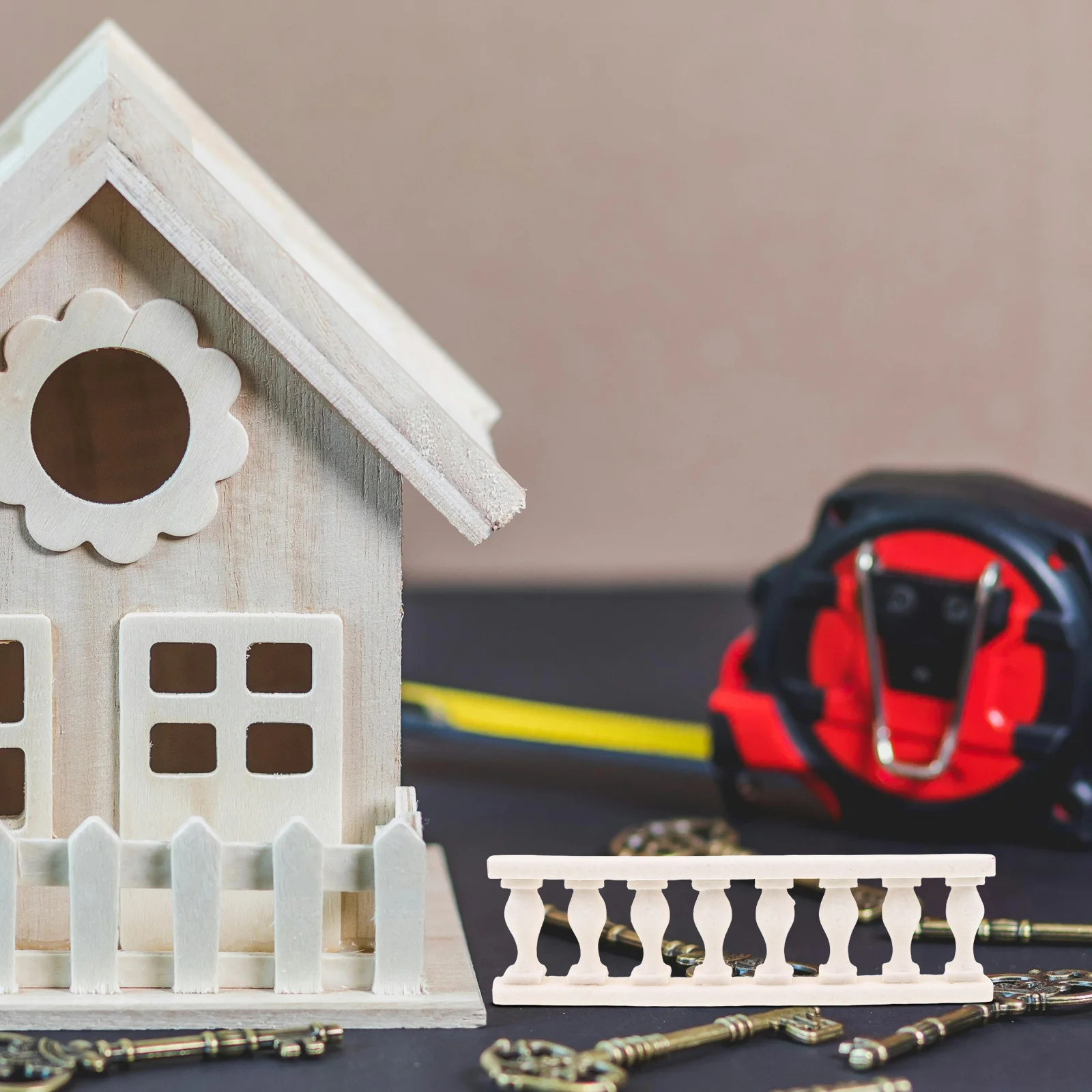 

5Pcs Mini Fence for Micro Landscape Dollhouse Crafts Garden Decoration Miniature Accessories Baluster Railing Dollhouse Fence