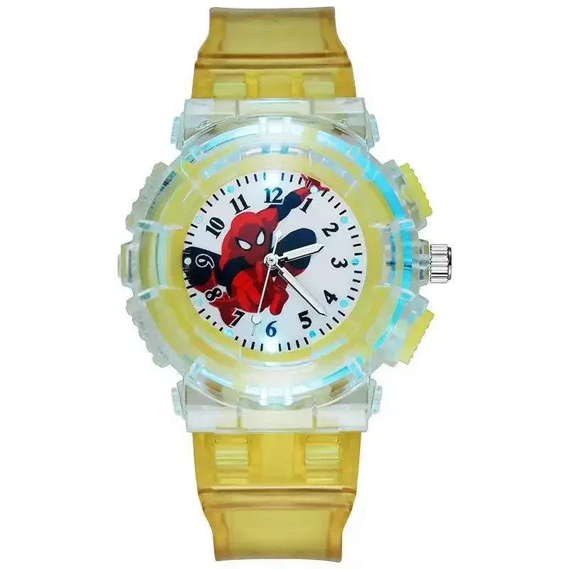 Disney Minnie spider man Watch Children\'s Flash Light Cartoon Figure Doll Electronic Watch Boys Girls Birthday festival Gifts