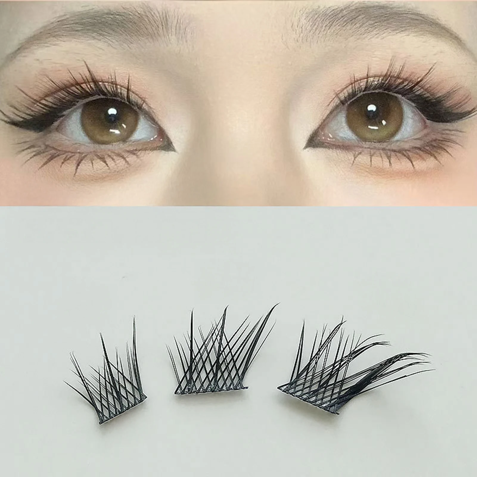 32 linhas de cílios estilo raposa, cílios postiços sem emenda e fofos, volume de 10-14mm, cílios postiços para aparência natural, cosplay iniciantes