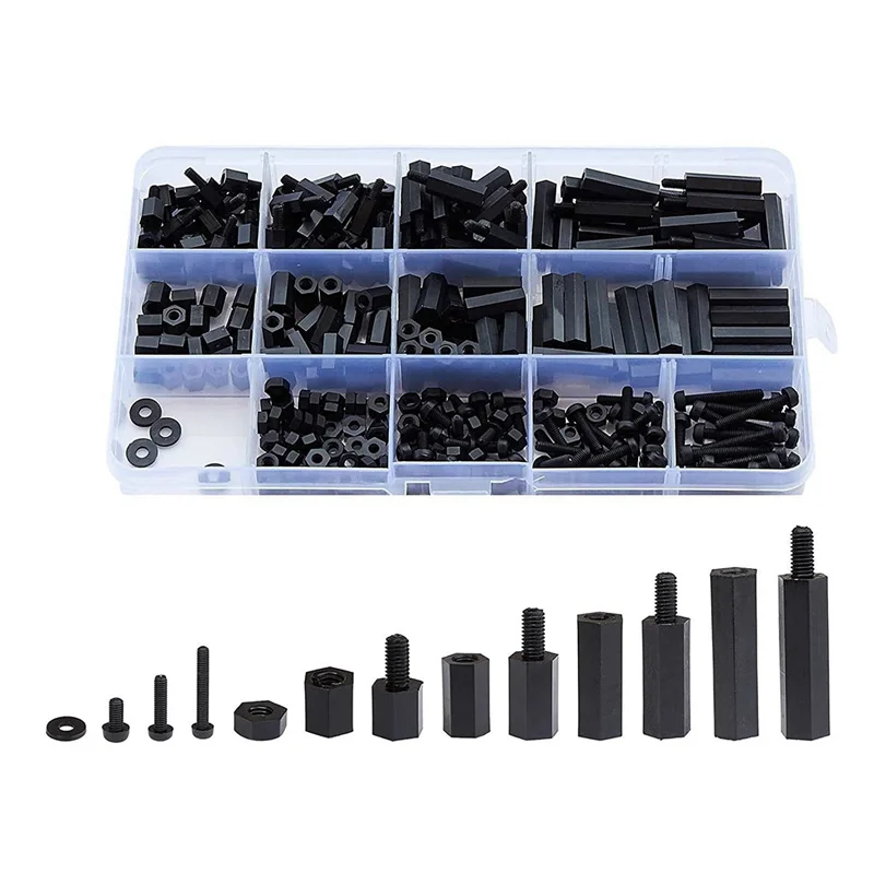 

320Pcs M2 Male Female Hex Nylon Spacer Standoff Screw Threaded Pillar PCB Motherboard Standoff