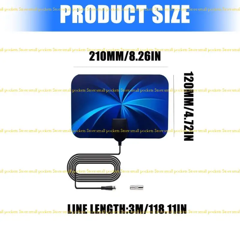 R1WD Advanced Digital Antennas Indoor Use 4K Groundwave Receiver 3Meter Cable Small Size Universal