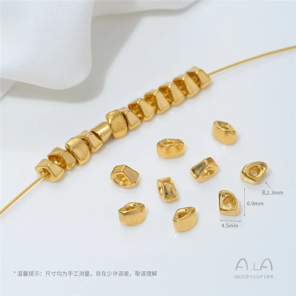 T368 Vietnamese Zand Goud Onregelmatig gevormde Gebroken Gouden Spacers Verkoperd Goud Spacer Pakkingen Diy Kralen Sieraden Accessoires