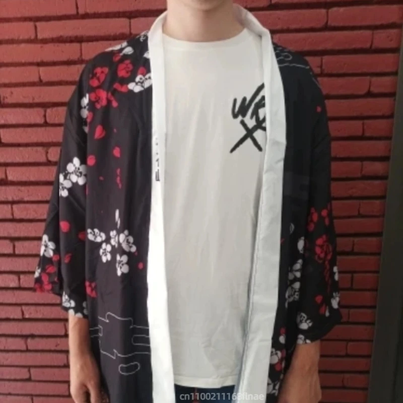 ใหม่โมเดิร์นเต้นรําเครื่องแต่งกายญี่ปุ่น Fox Series 3D พิมพ์หลวมเสื้อคลุม Street Casual Hip Hop Top Unisex เทศกาลประสิทธิภาพชุด