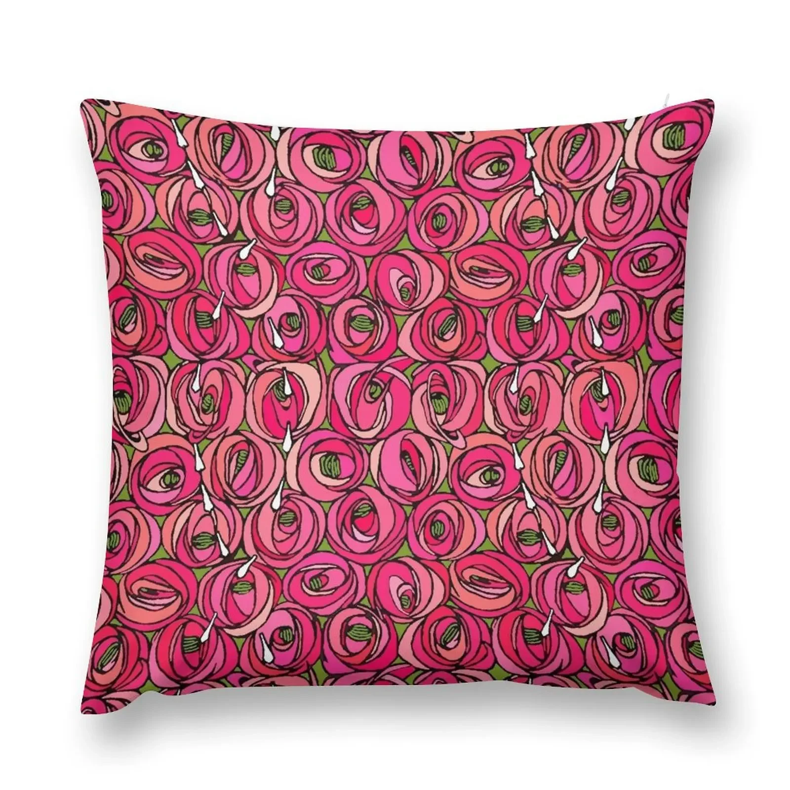 Charles Rennie Mackintosh Roses and teardrops edited 1. Throw Pillow luxury sofa pillows luxury throw pillow covers pillow